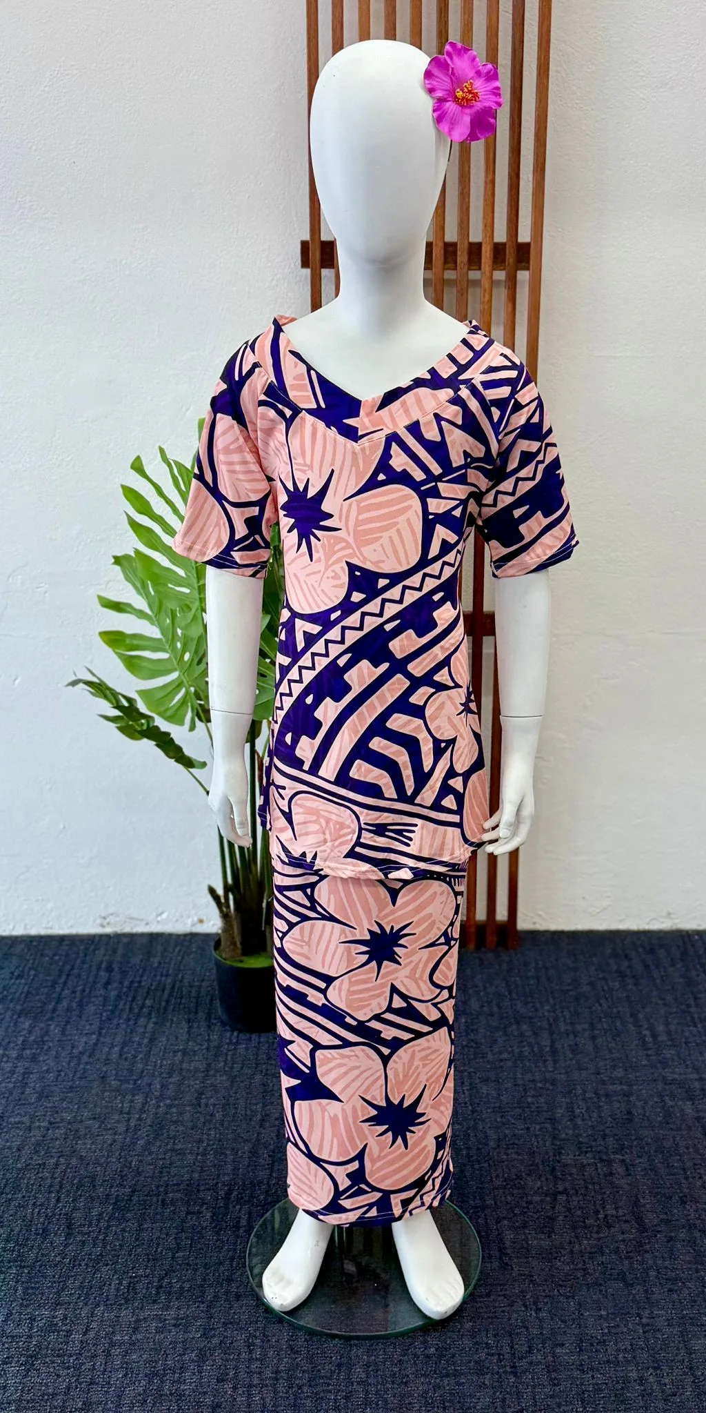 Girls 2-Piece Puletasi’s (V Neck)