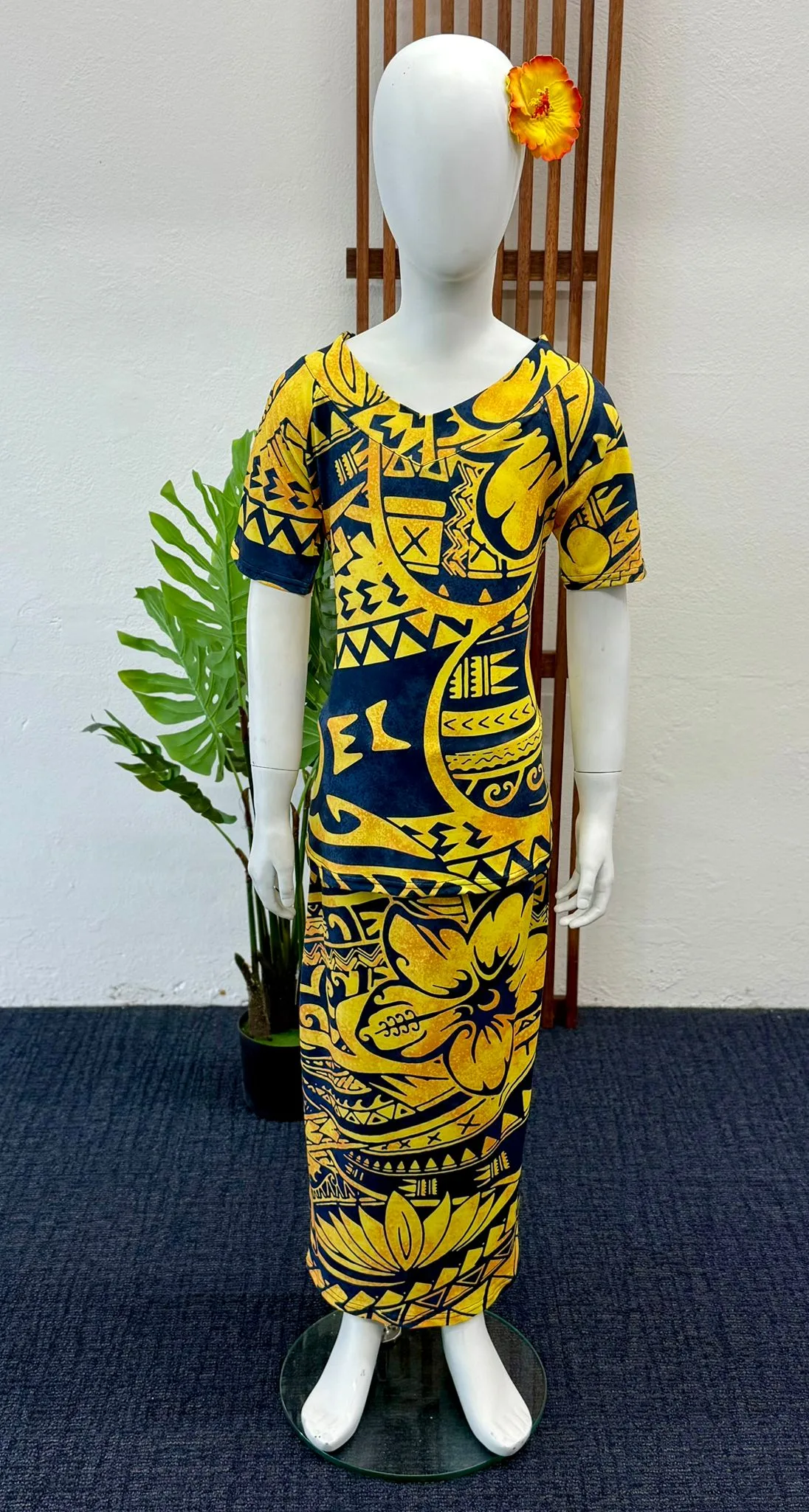 Girls 2-Piece Puletasi’s (V Neck)