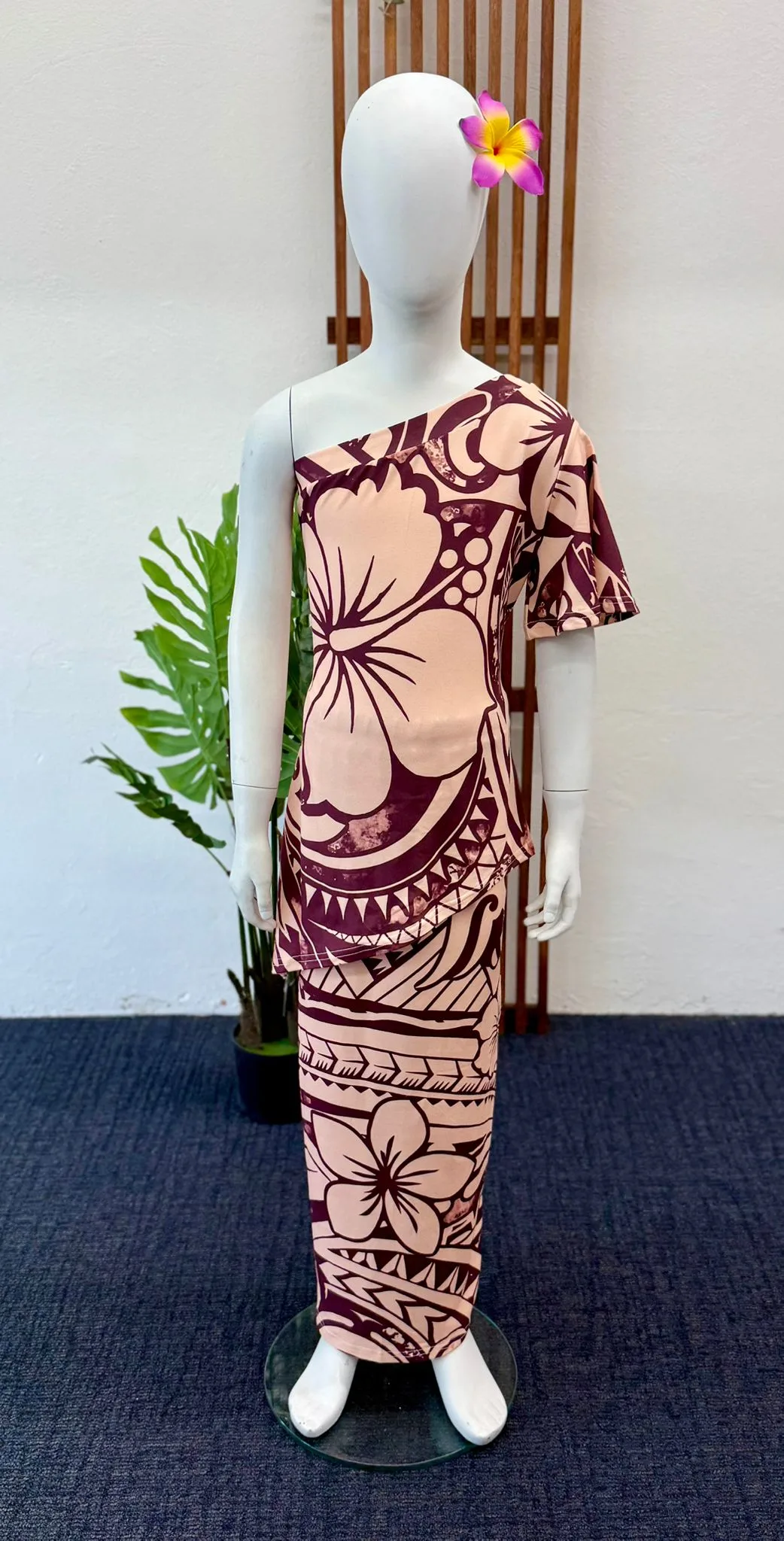 Girls 2-piece Puletasi’s (One-Shoulder)