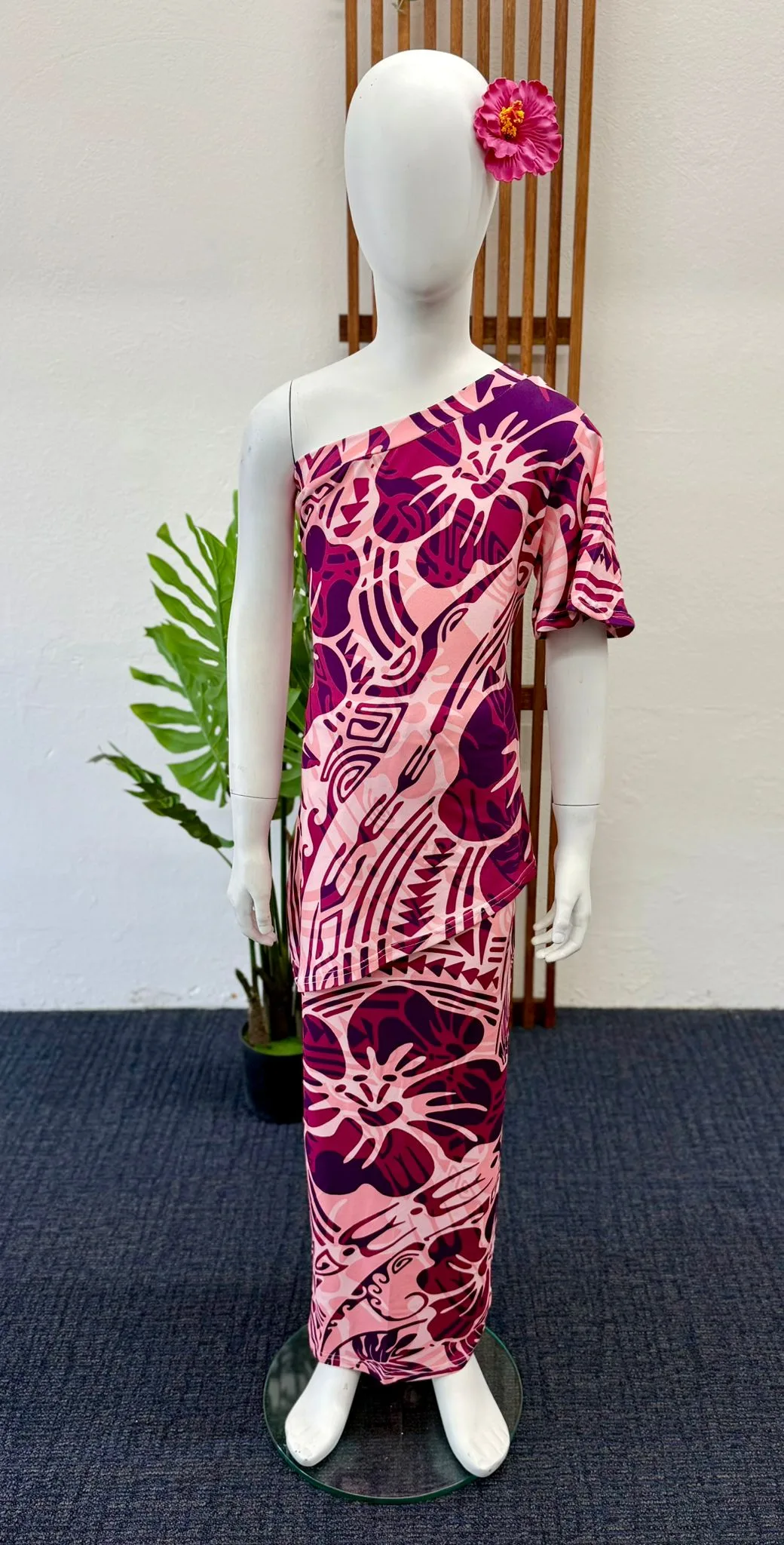 Girls 2-piece Puletasi’s (One-Shoulder)