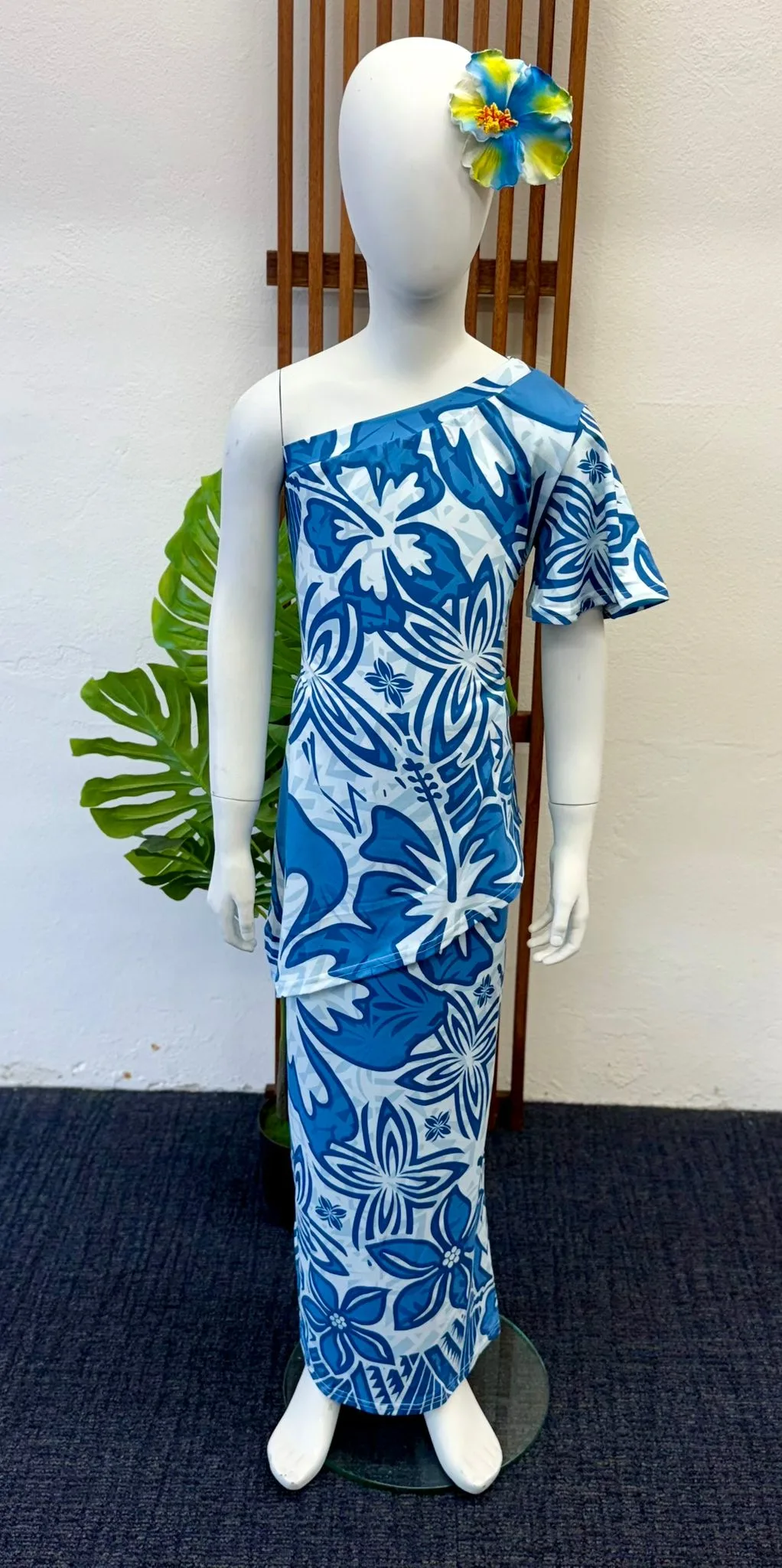 Girls 2-piece Puletasi’s (One-Shoulder)