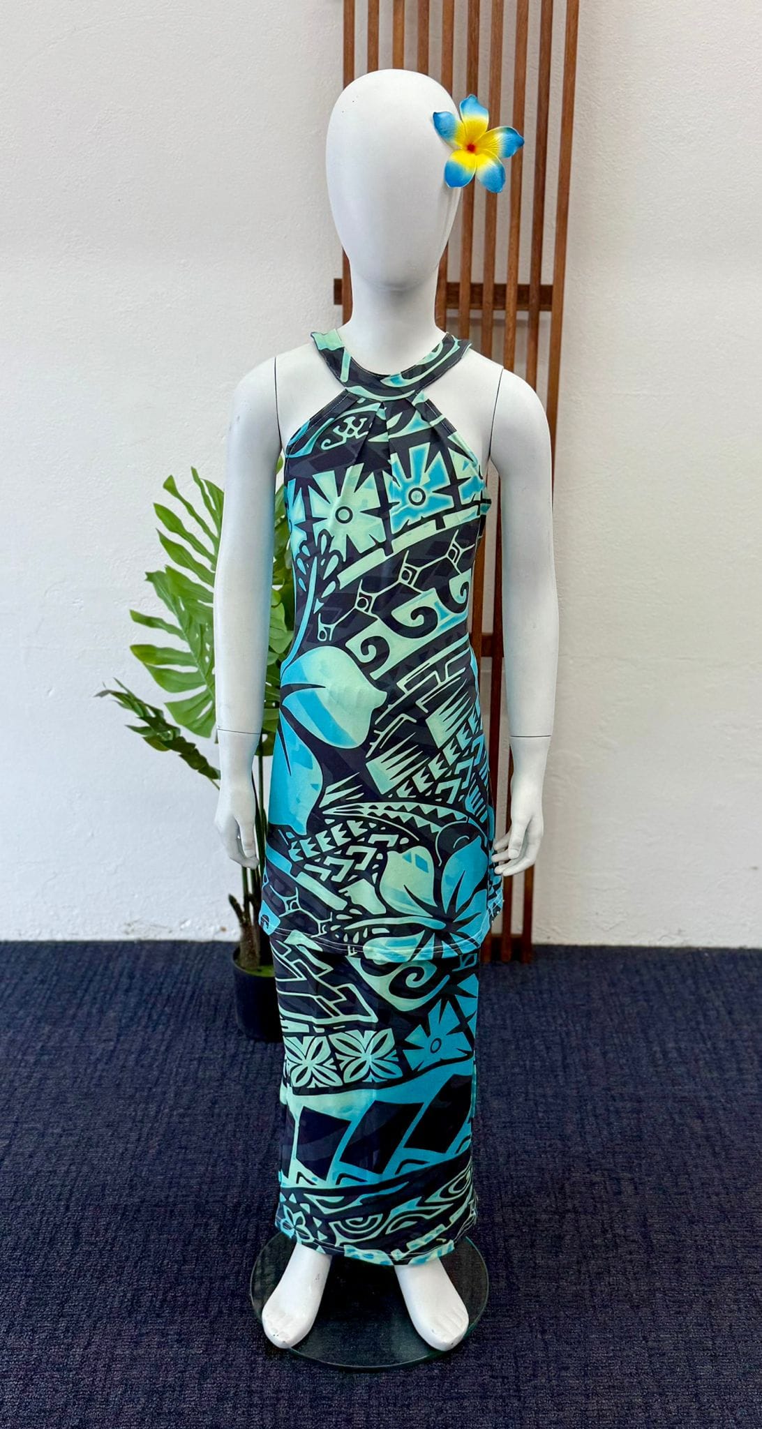 Halter-Neck Girls 2-piece Puletasi’s