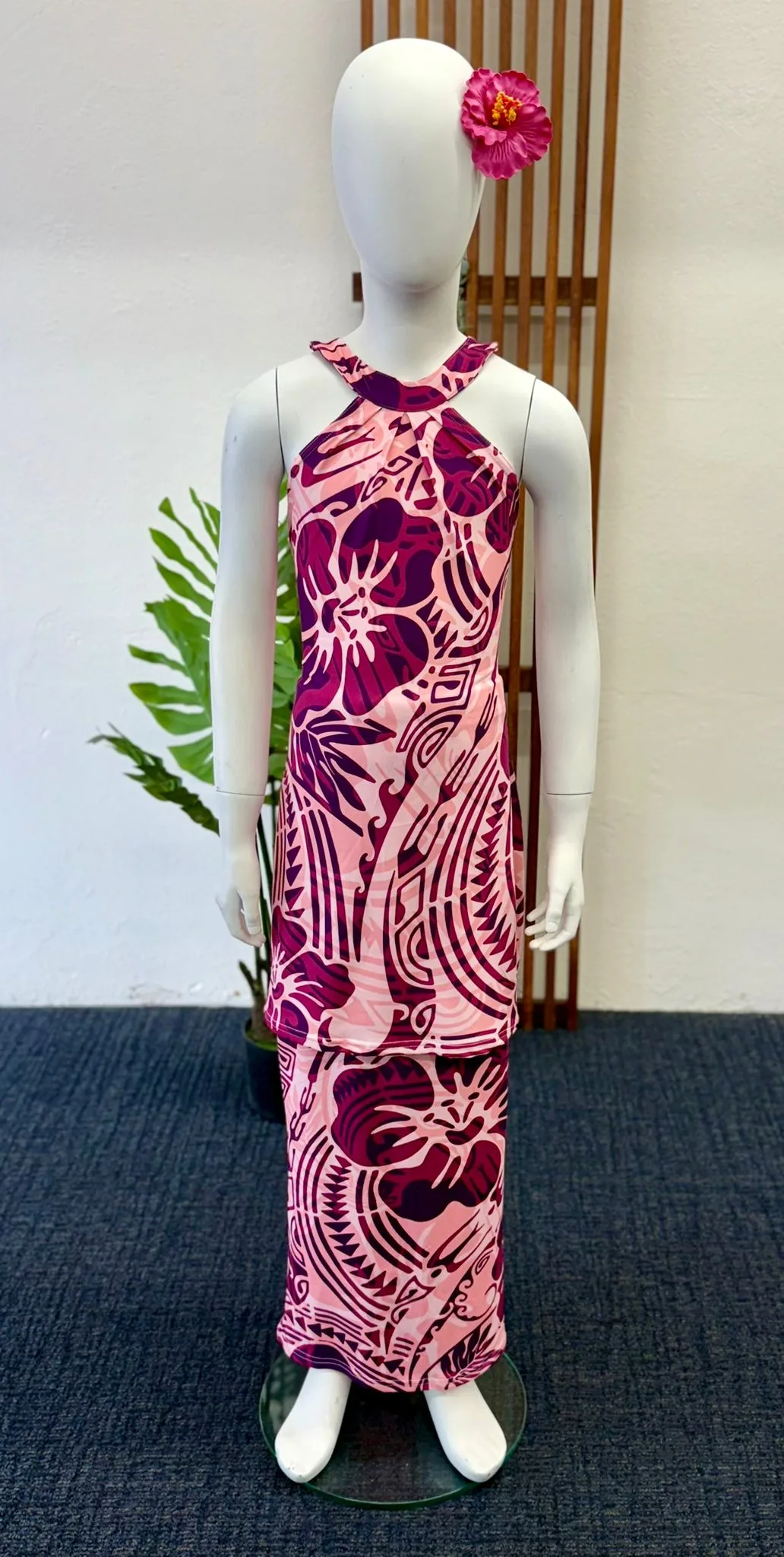 Halter-Neck Girls 2-piece Puletasi’s