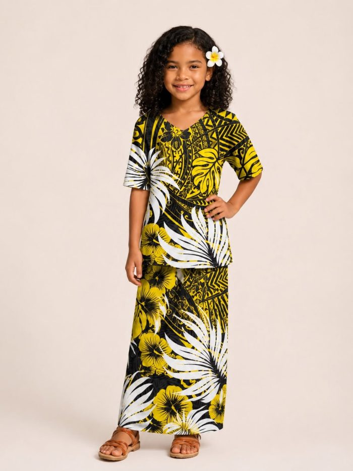 Girls Yellow Puletasi